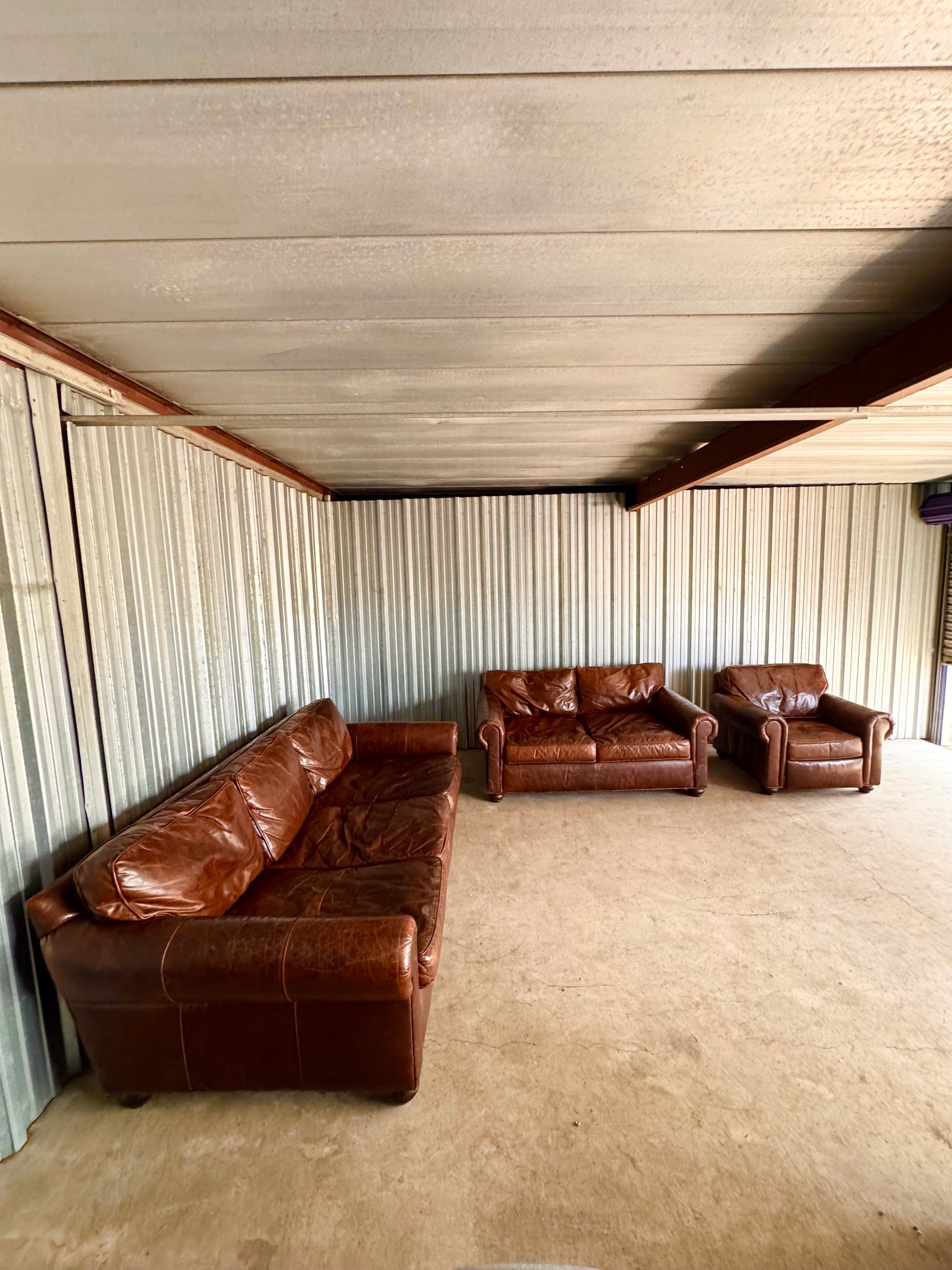 Restoration Hardware Down-Filled Lancaster Set in Italian Brompton Leather